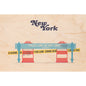Carte en bois NY 7 W