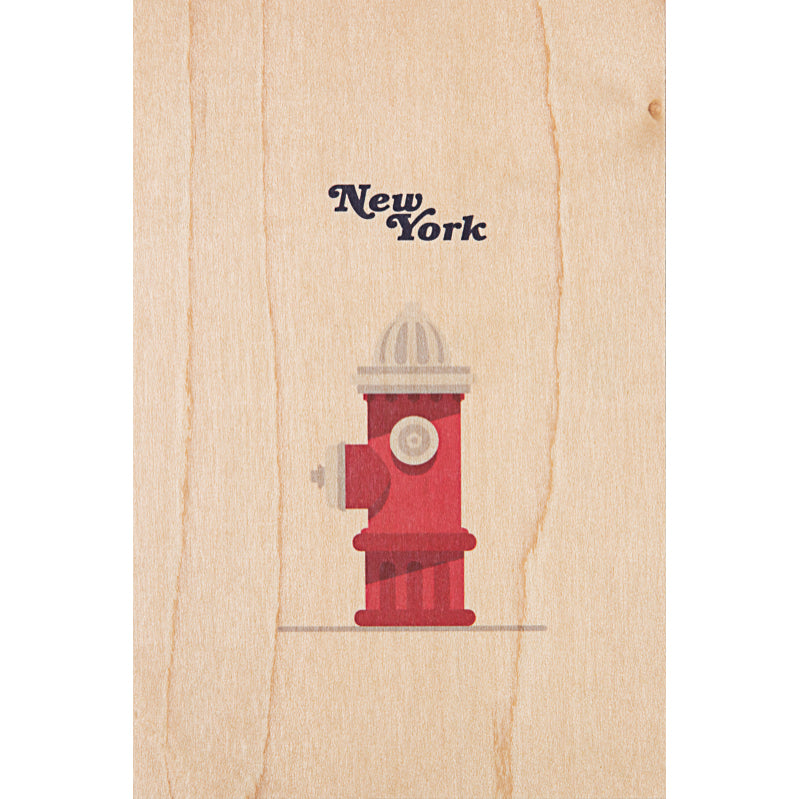 Carte en bois NY 9 W