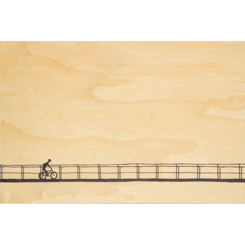 Carte en bois netb cycliste W
