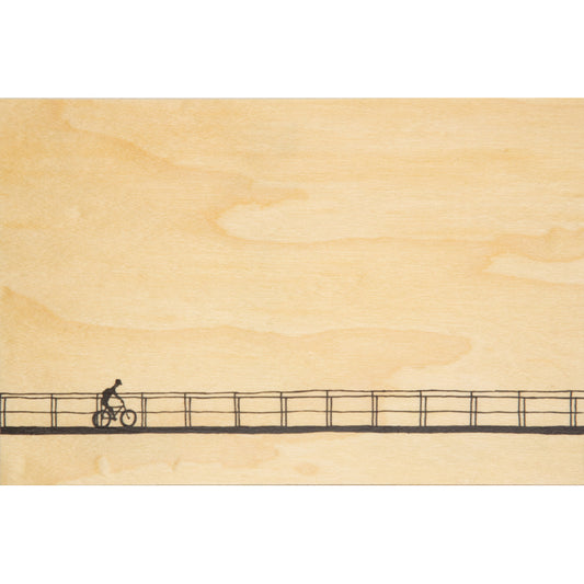 Carte en bois netb cycliste W