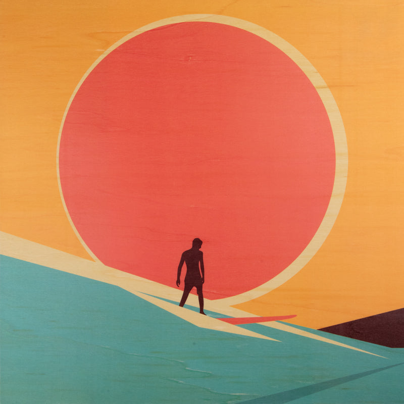 Poster 33T en bois dreams surfing W