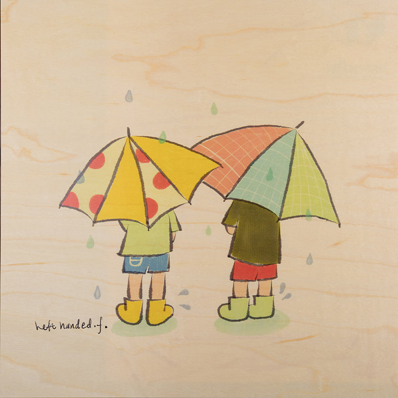 Poster 33T en bois kids 3 rainy day W
