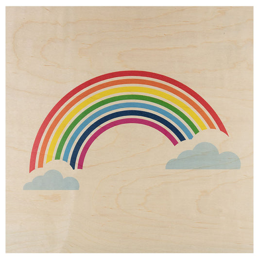 Poster 33T en bois Miami rainbow W