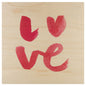 Wood 12in poster en bois painted words love W