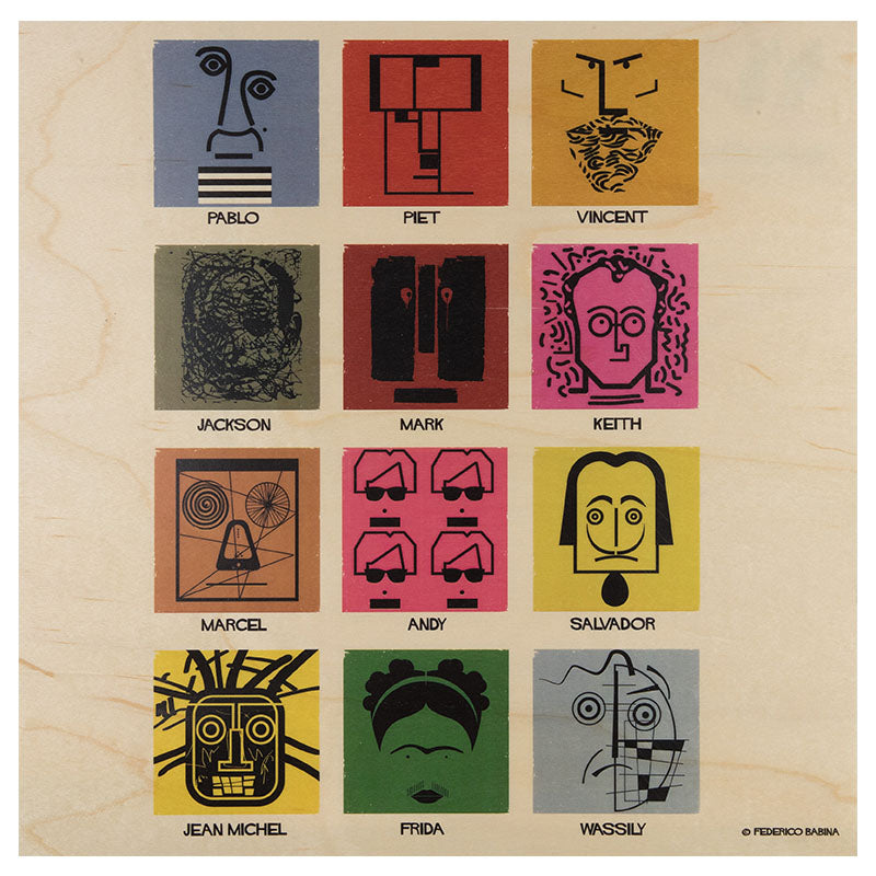 Poster 33T en bois portrart all W