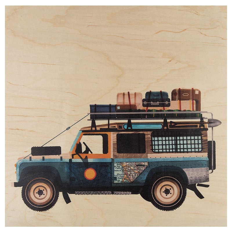 Poster 33T en bois travel 4X4 W