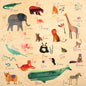 Poster 33T en bois abc abecedary W