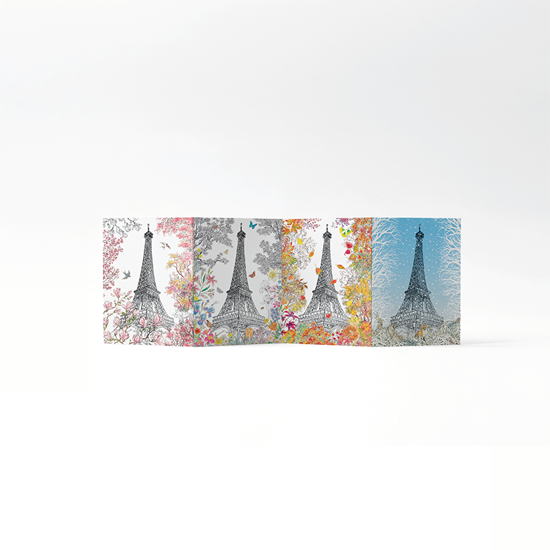 Panorama A Year in Paris — 4 illustrations à déplier ou à poser