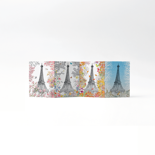 Panorama A Year in Paris — 4 illustrations à déplier ou à poser