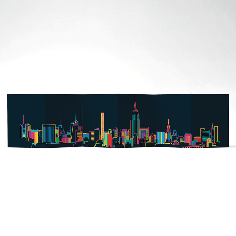 Panorama Electric NYC — 6 illustrations à déplier ou à poser