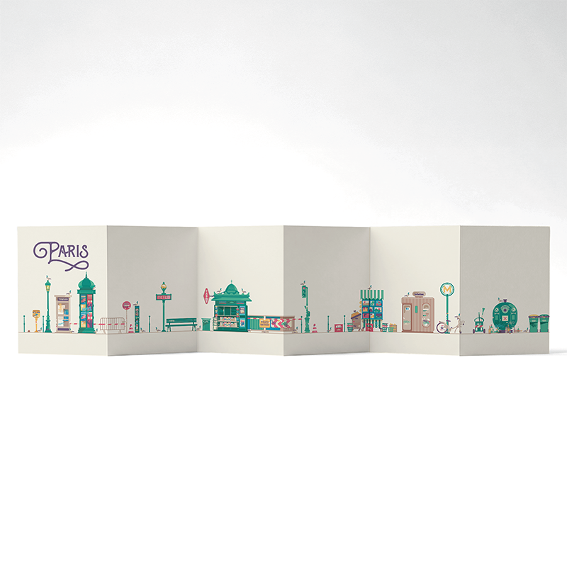 Panorama Everyday Paris — 6 illustrations à déplier ou à poser
