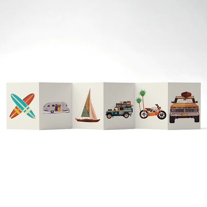 Panorama Roadtrip — 6 illustrations à déplier ou à poser