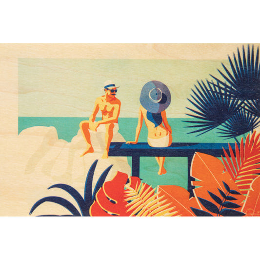 Carte en bois riviera horizon W