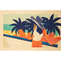 Carte en bois riviera palmiers W