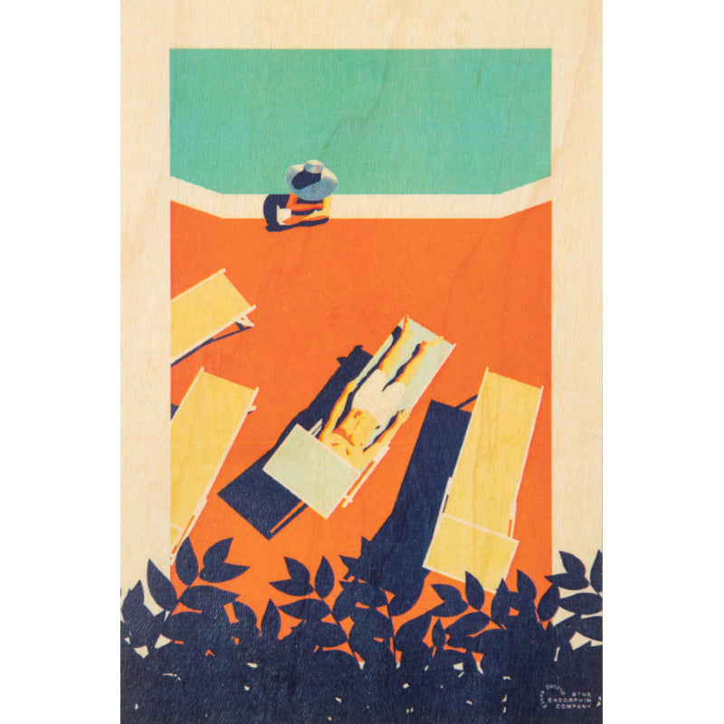 Carte en bois riviera piscine W