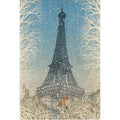Wood postcard Eiffel Tower hiver W