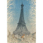 Carte en bois Tour Eiffel hiver W