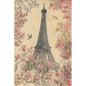 Carte en bois Tour Eiffel printemps W