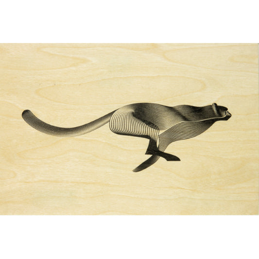 Carte en bois animals cheetah W