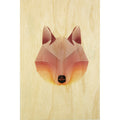 Carte en bois animals fox W