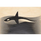 Wood postcard animals orca W