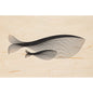 Wood postcard animals whale W