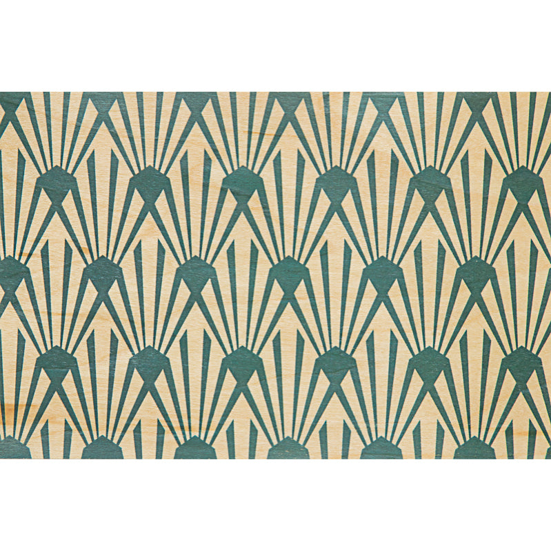 Wood postcard art deco asteroids W