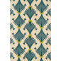 Wood postcard art deco green duster W