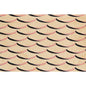 Wood postcard art deco pink waves W