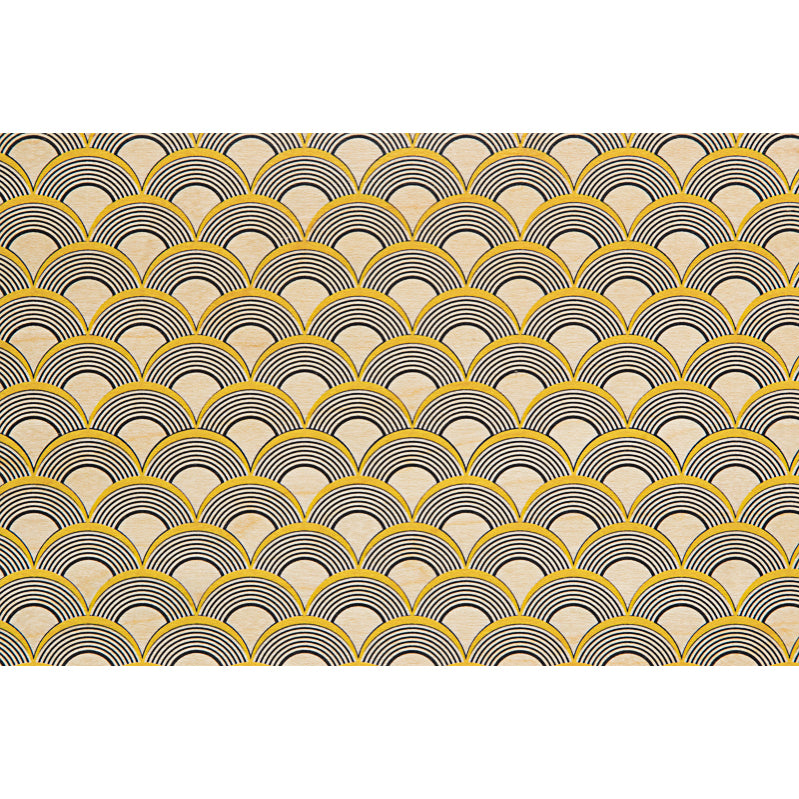 Carte en bois art deco rainbows W