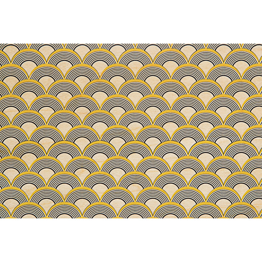 Carte en bois art deco rainbows W
