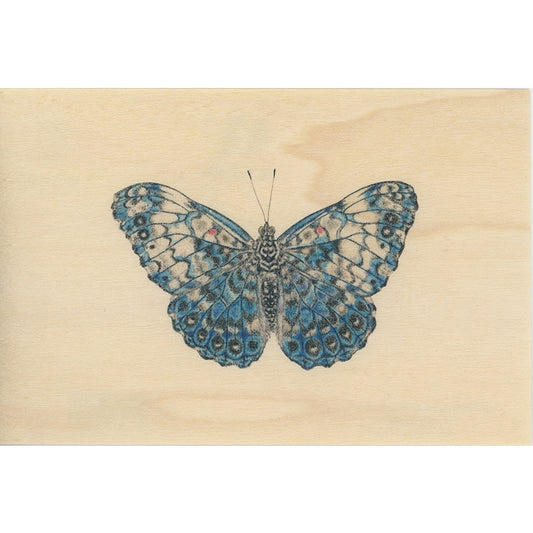 Carte en bois black and colors papillon W