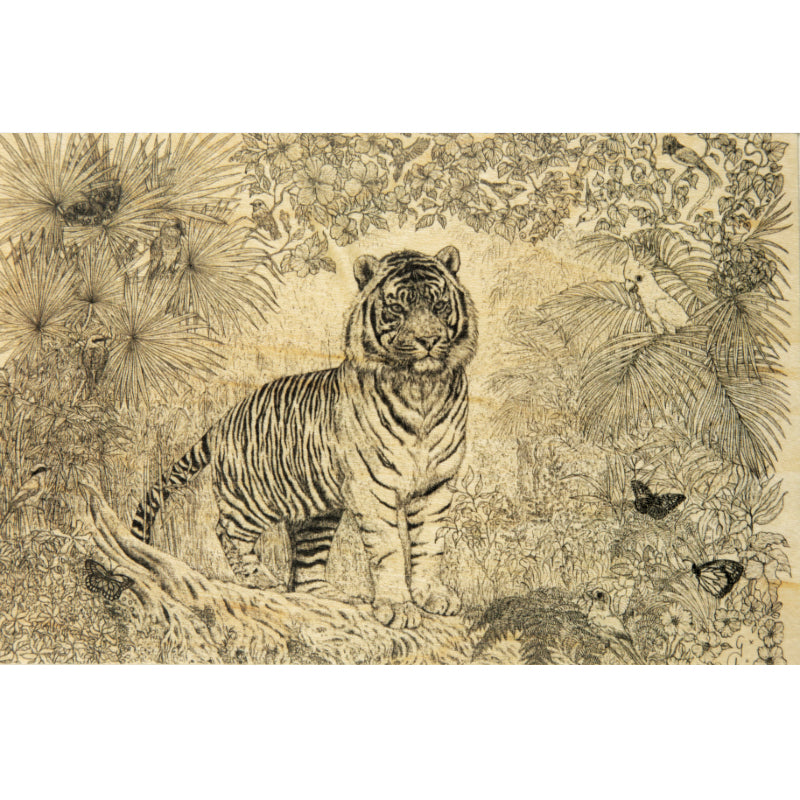 Carte en bois black and colors tiger W
