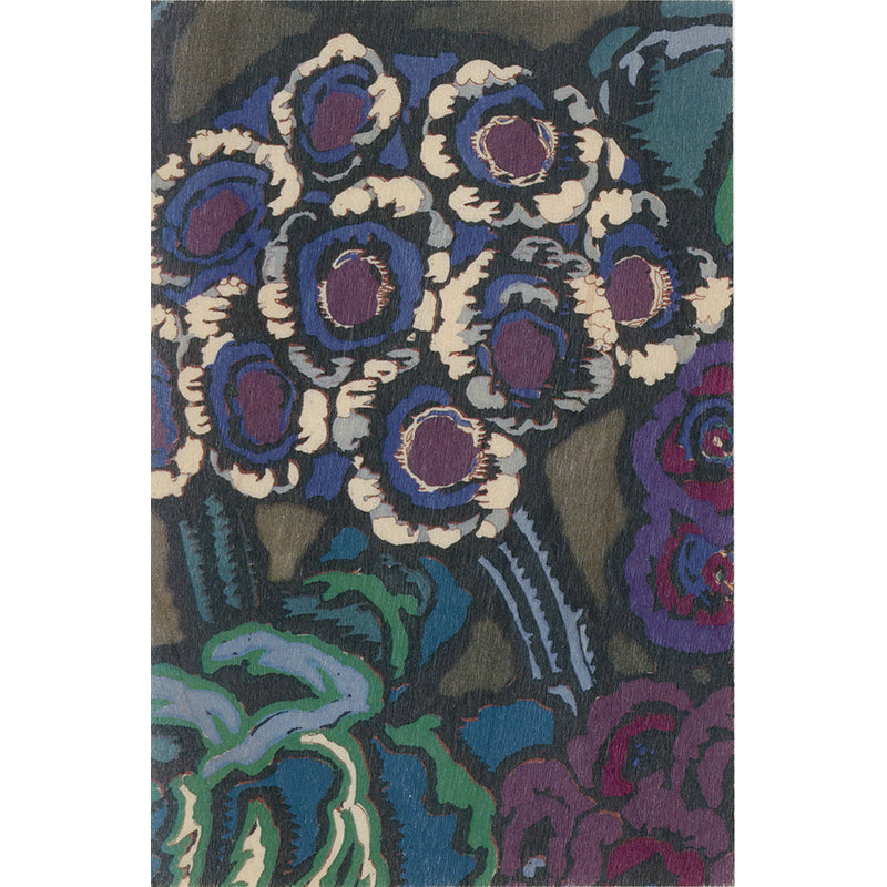 Carte en bois bnf Benedictus chardons bleus W