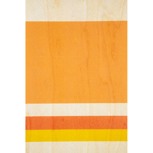 Carte en bois BNF colors orange W