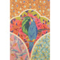 Carte en bois BNF motifs oiseau vert et bleu W