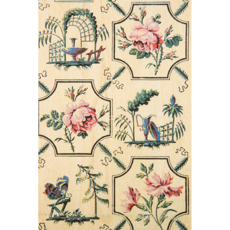 Carte en bois bnf papiers peints rose clair W