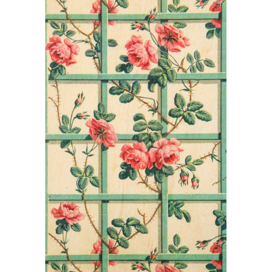 Carte en bois BNF papiers peints rose foncé W