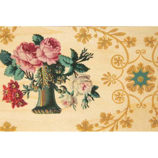 Carte en bois BNF papiers peints vase W
