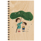 Carnet en bois kids 3 raining W
