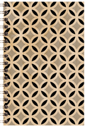 Carnet en bois art deco grey hypnosis W
