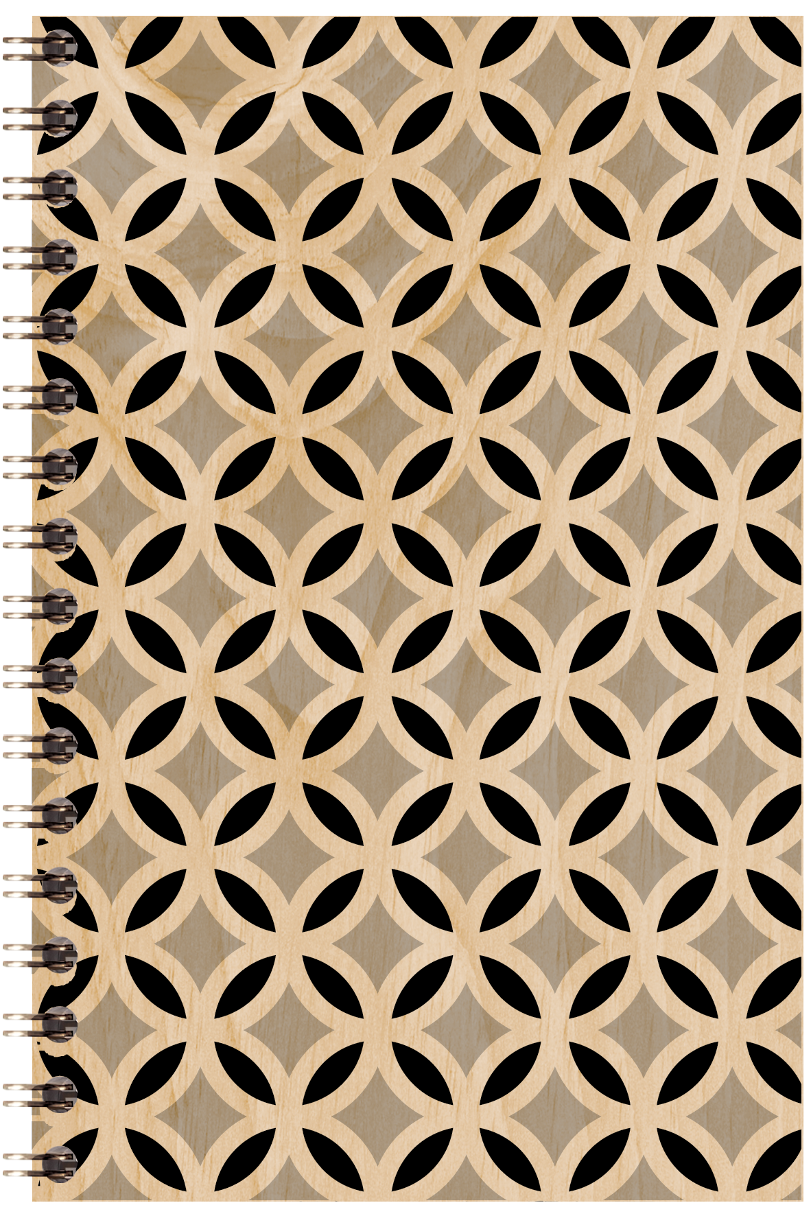 Carnet en bois art deco grey hypnosis W