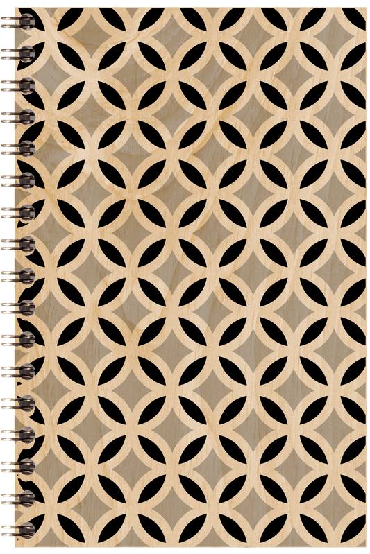 Carnet en bois art deco grey hypnosis W