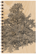 Carnet en bois black and colors big tree W