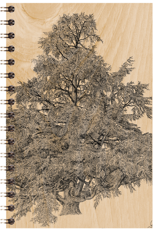 Carnet en bois black and colors big tree W