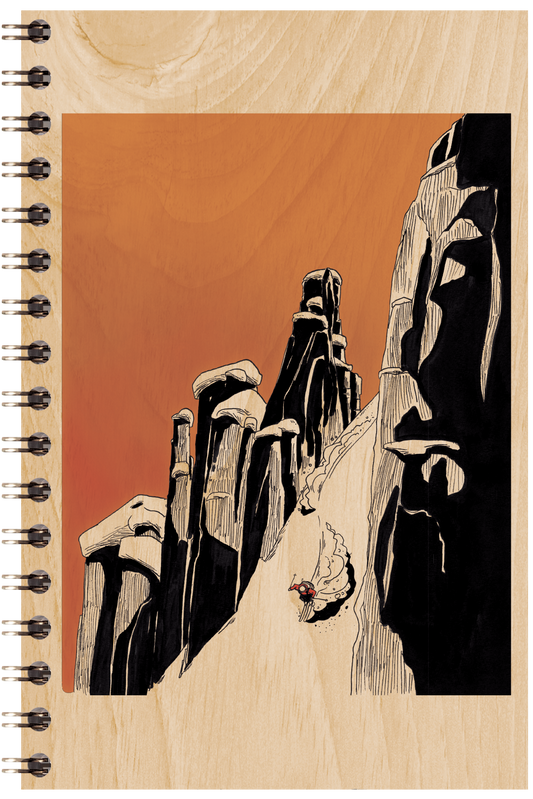 Carnet en bois ride couloir W