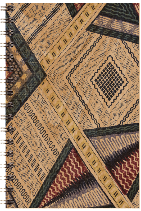 Carnet en bois toile de jouy afrique cm W