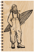 Carnet en bois winter old surfer W