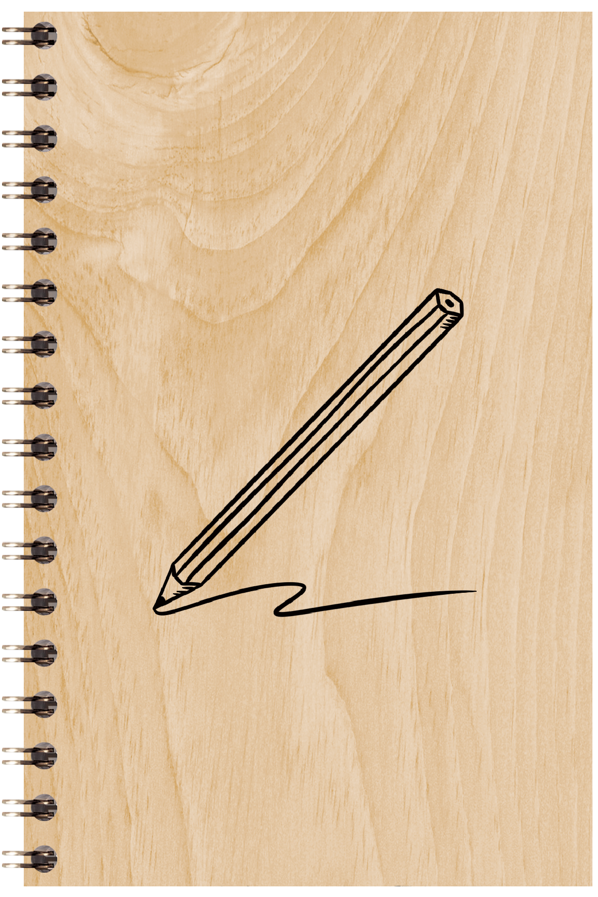 Carnet en bois wood + pencil W