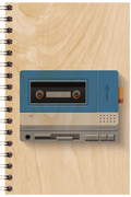 Carnet en bois music icons walkman W
